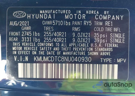 2022 Genesis Gv70 3.5T Awd Sport from USA, damaged, VIN KMUMCDTC8NU040930